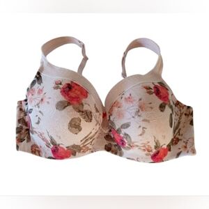 Cacique Floral Lace Bra, Size 40DDD